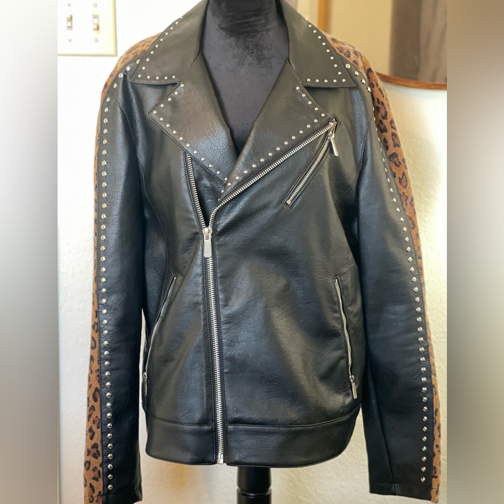 Zara faux leather jacket size Large